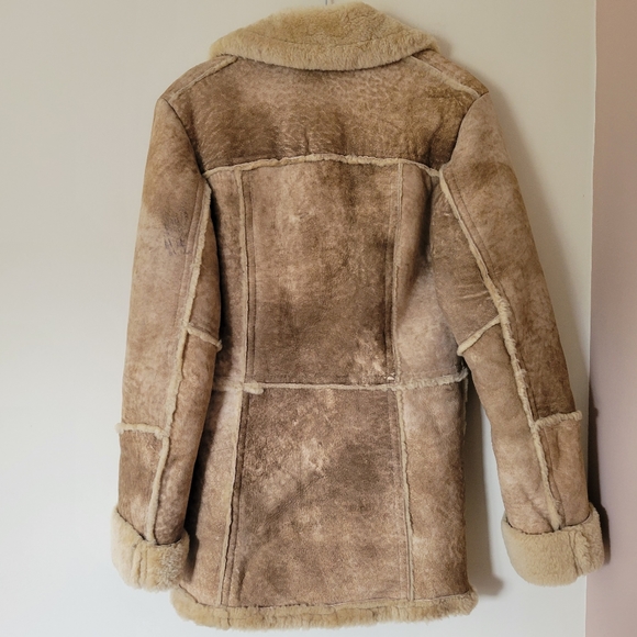 Vintage Genuine Shearling Sheepskin Rancher Jacket - Picture 2 of 10